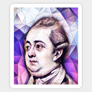 Edward Gibbon Pink Portrait | Edward Gibbon Artwork 8 Sticker